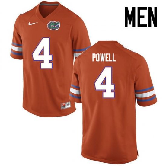 Men's Florida Gators #4 Brandon Powell NCAA Nike Orange Authentic Stitched College Football Jersey FQN5162XW